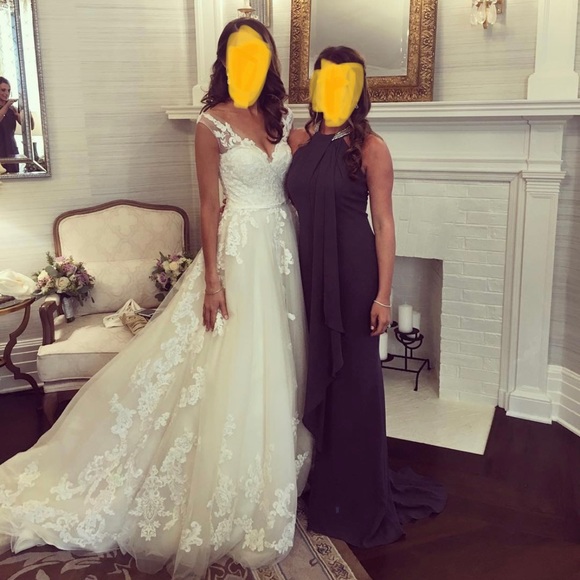 Aidan mattox Size 0 evening dress-blue/purple - Picture 2 of 7